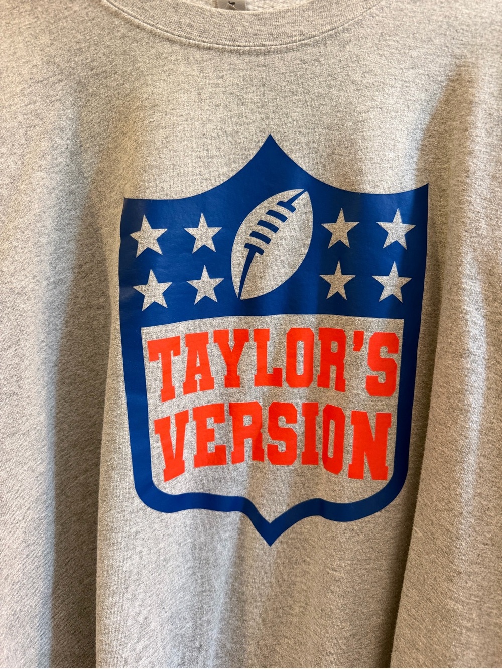 Taylor Swift NFL “Taylor’s Version” Heather Grey Sweatshirt Size 2XL - Picture 2 of 4